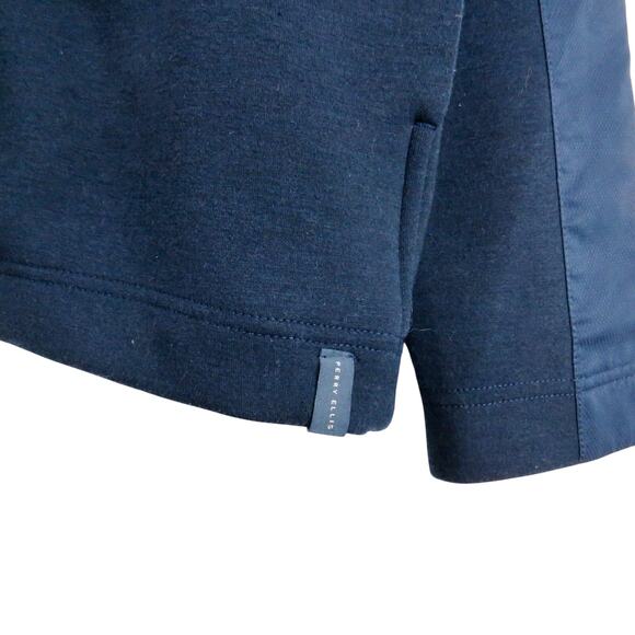 Perry Ellis Navy Blue Men's Zip Up Sweater Large - Picture 4 of 6